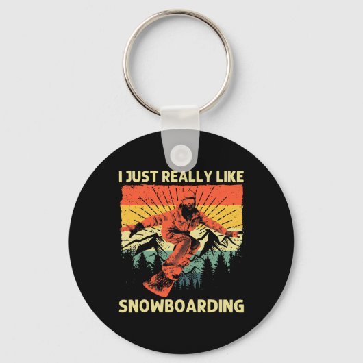 Porte-clés Conception cool Snowboard Pour Hommes Femmes Snowb (Recto)
