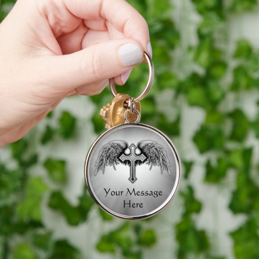 Porte-clés Conception croisée à ailes par ange gardien (Main)