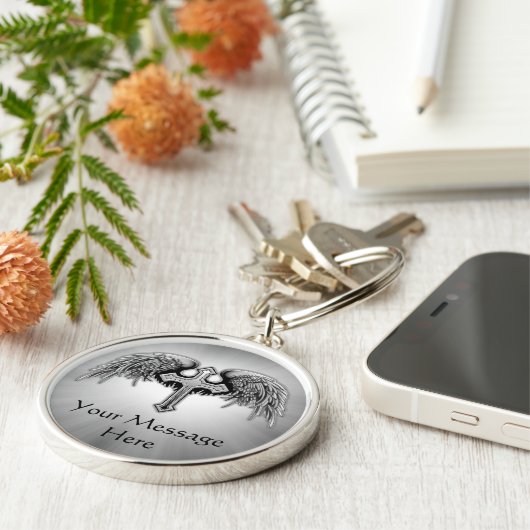 Porte-clés Conception croisée à ailes par ange gardien (Côté)