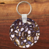 Porte-clés Conception d'Agate blanc Brown violet (Recto)