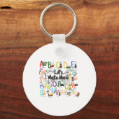 Porte-clés Conception d'alphabet mignon pour hommes femmes pr (Recto)