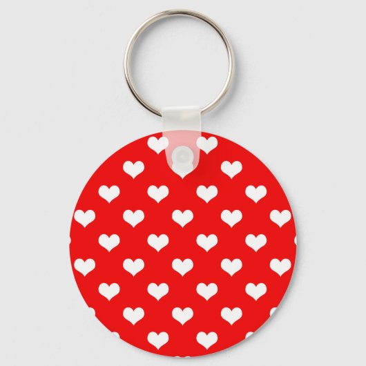 Porte-clés Conception d'amour à cœur rouge (Recto)