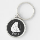 Porte-clés Conception d'art en ligne Minimal Mama Bear (Devant)