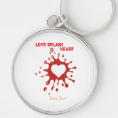 Porte-clés Conception d'art Splash Heart – Expression créativ (Devant)