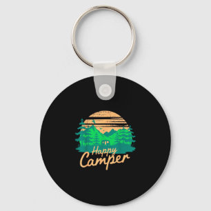 Porte-clés Conception d'aventure en plein air rétro de campeu
