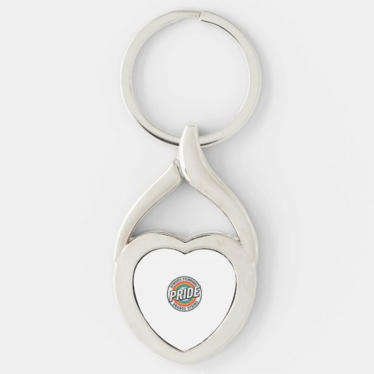 Porte-clés Conception de badge arc-en-ciel de protestation de (Devant)
