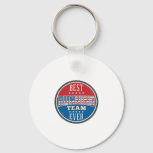 Porte-clés Conception de badge vintage patriotique d'équipe d