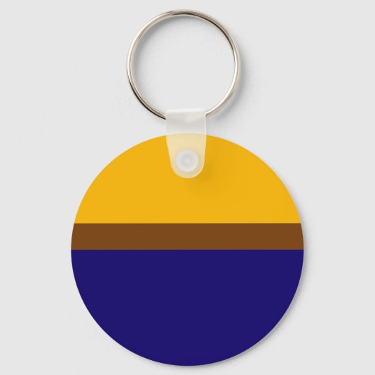 Porte-clés Conception de bloc couleur bleu jaune (Recto)