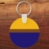 Porte-clés Conception de bloc couleur bleu jaune (Verso)