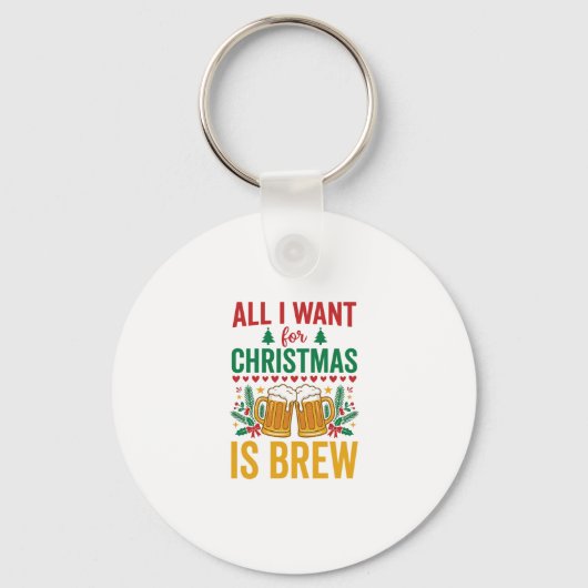 Porte-clés Conception de boisson de vacances Christmas Brew (Recto)