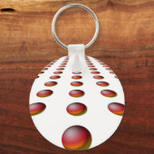 Porte-clés Conception de boule rouge rétro (Recto)