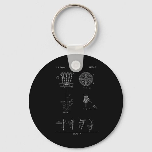 Porte-clés Conception de brevet de cible de panier de golf à (Recto)