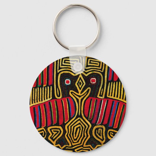 Porte-clés Conception de canard Mola d'Indien Cuna (Recto)
