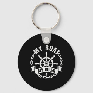 Porte-clés Conception de capitaine de bateau cool pour hommes