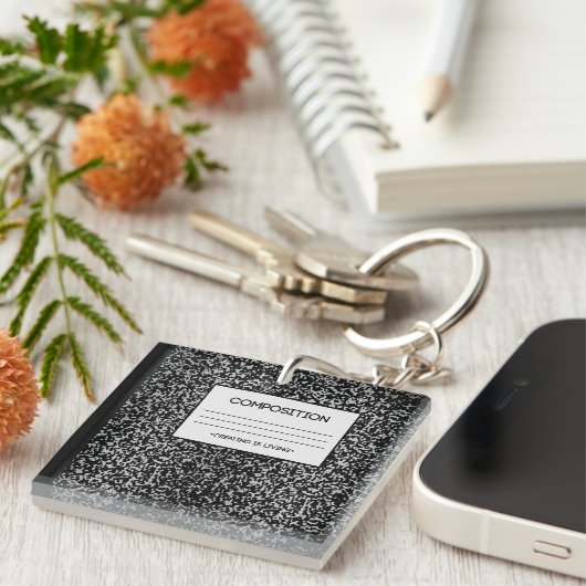 Porte-clés Conception de carnet de composition (Devant Droit)