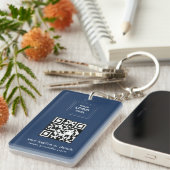 Porte-clés Conception de carte de visite moderne avec logo QR (Devant droit)