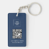 Porte-clés Conception de carte de visite moderne avec logo QR (Dos)