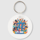 Porte-clés Conception de célébration de l'équipe du jour de P (Recto)