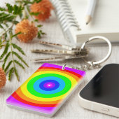 Porte-clés Conception de cercle arc-en-ciel-40686 (Devant droit)