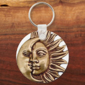 PORTE-CLÉS CONCEPTION DE CHARME SOLEIL ET LUNE (Recto)