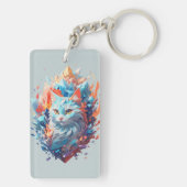 Porte-clés Conception de chat créative Fire and Ice (Dos)