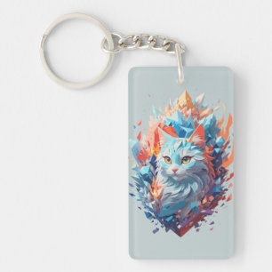 Porte-clés Conception de chat créative Fire and Ice