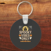 Porte-clés Conception de château de fantôme d'Halloween Vibes (Recto)