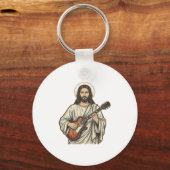 Porte-clés Conception de chemise à gravure de guitariste sacr (Recto)