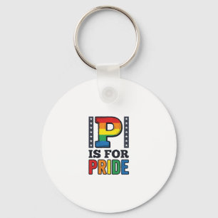 Porte-clés Conception de chemise arc-en-ciel de lettre de fie