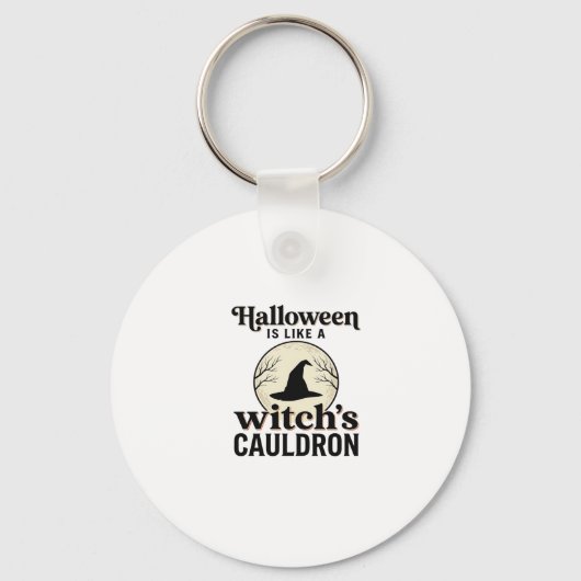 Porte-clés Conception de chemise de ville d'Halloween de chât (Recto)