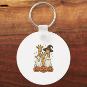 Porte-clés Conception de chemise fantôme de girafe de Hallowe (Recto)