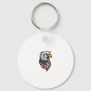 Porte-clés Conception de chemise vectorielle d'aigle patrioti