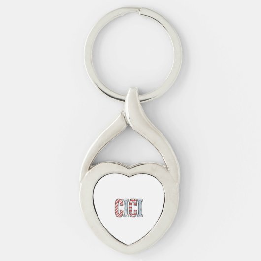 Porte-clés Conception de chemise vectorielle de nom CICI patr (Devant)