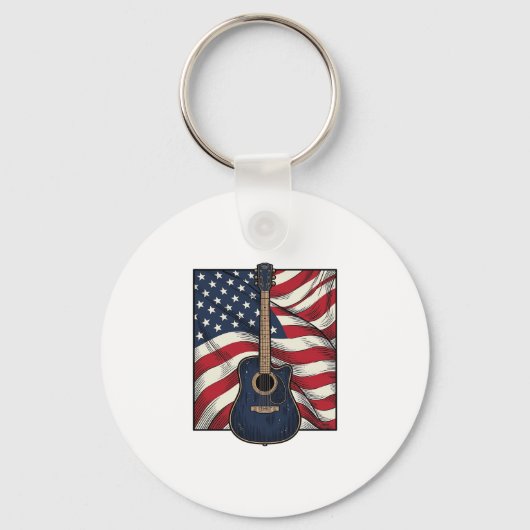 Porte-clés Conception de chemise vectorielle drapeau patrioti (Recto)