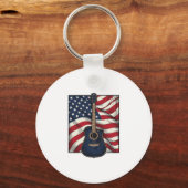 Porte-clés Conception de chemise vectorielle drapeau patrioti (Recto)
