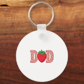 Porte-clés Conception de chemise vectorielle lettrage fraise (Recto)