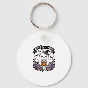 Porte-clés Conception de chemise vintage Citrouille Fantôme H