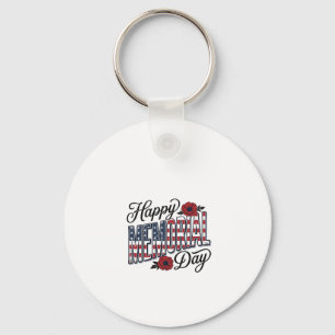 Porte-clés Conception de chemise vintage Happy Memorial Day P