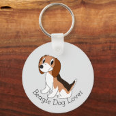 Porte-clés Conception de chien Beagle Fond de n'importe quell (Recto)
