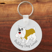 Porte-clés Conception de chien Bouledogue Fond de n'importe q (Recto)