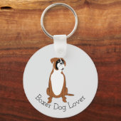 Porte-clés Conception de chien Boxer Fond de n'importe quelle (Recto)