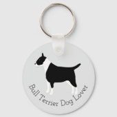 Porte-clés Conception de chien Bull Terrier sur fond de n'imp (Recto)