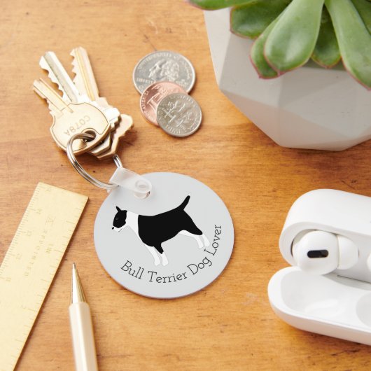 Porte-clés Conception de chien Bull Terrier sur fond de n'imp (Bureau)