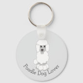 Porte-clés Conception de chien caniche sur fond de n'importe (Recto)