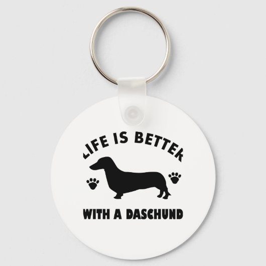 Porte-clés conception de chien daschund (Recto)