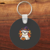 Porte-clés Conception de chien de citrouille d'Halloween de B (Recto)