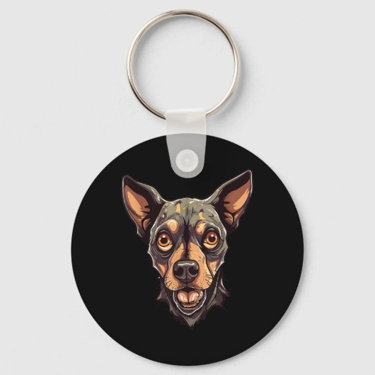 Porte-clés Conception de chien zombie Halloween drôle 2 (Recto)