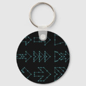 Porte-clés Conception de circuit fléché de technologie futuri (Recto)