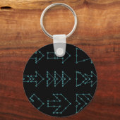 Porte-clés Conception de circuit fléché de technologie futuri (Recto)
