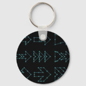 Porte-clés Conception de circuit fléché de technologie futuri (Verso)